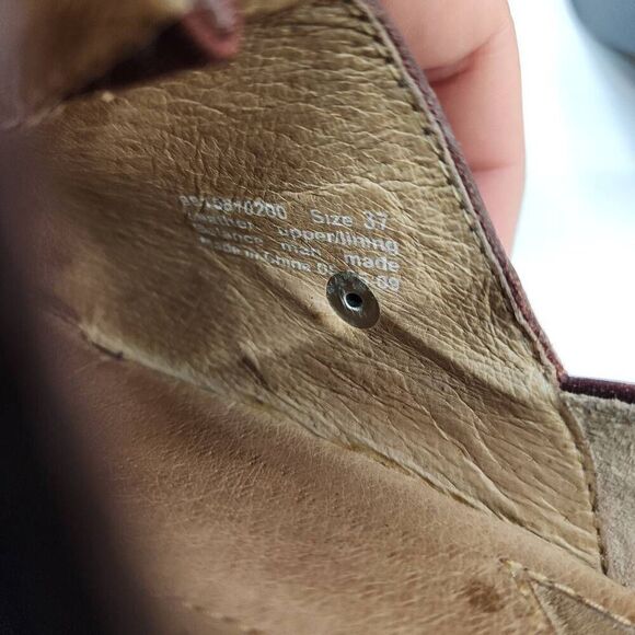 Dansko Womens 37 EU (6.5-7 US) Red Leather Solstice Cordovan Brushoff Clogs O - Picture 7 of 11